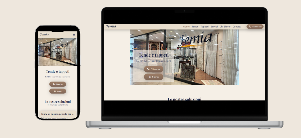 Immagine sito web femia tende e tappeti
